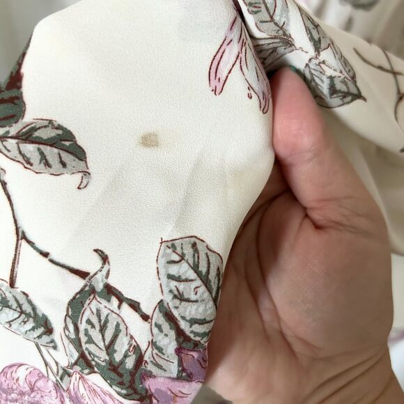 Lulus Let It Be White Floral Print Wrap Maxi Dress Size Small - Picture 6 of 8